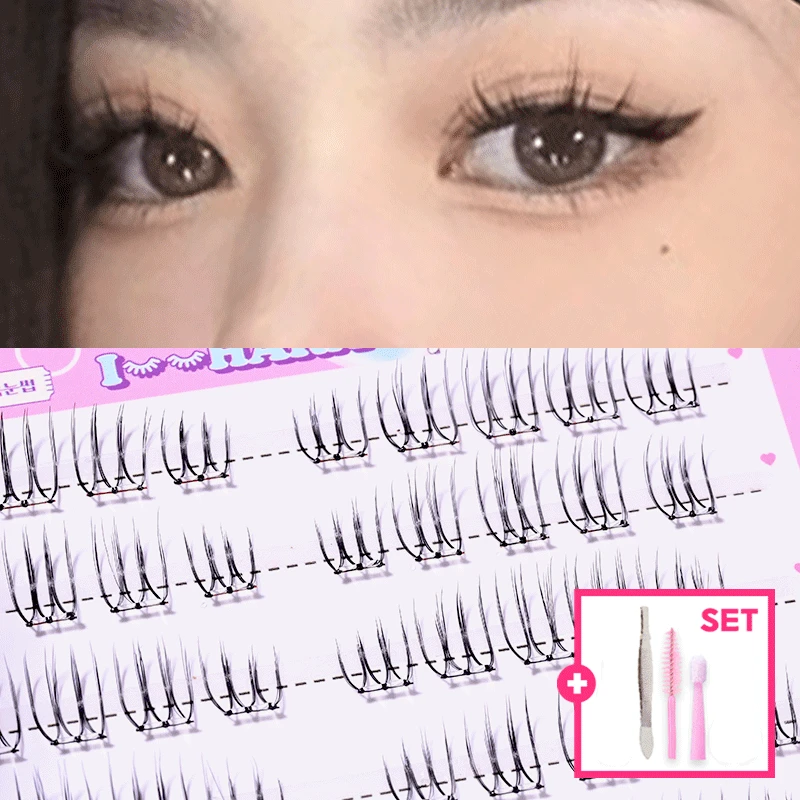 아이하라 가로5줄 노글루 글로우래쉬 가닥 셀프연장 부분 속눈썹