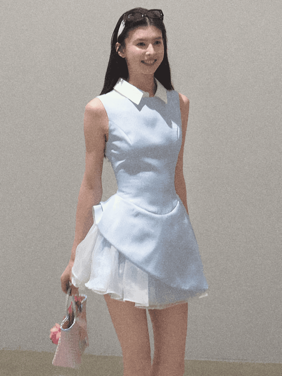 [OAK MOO] "Beautiful Eyes\" Collar Chiffon Flare Dress