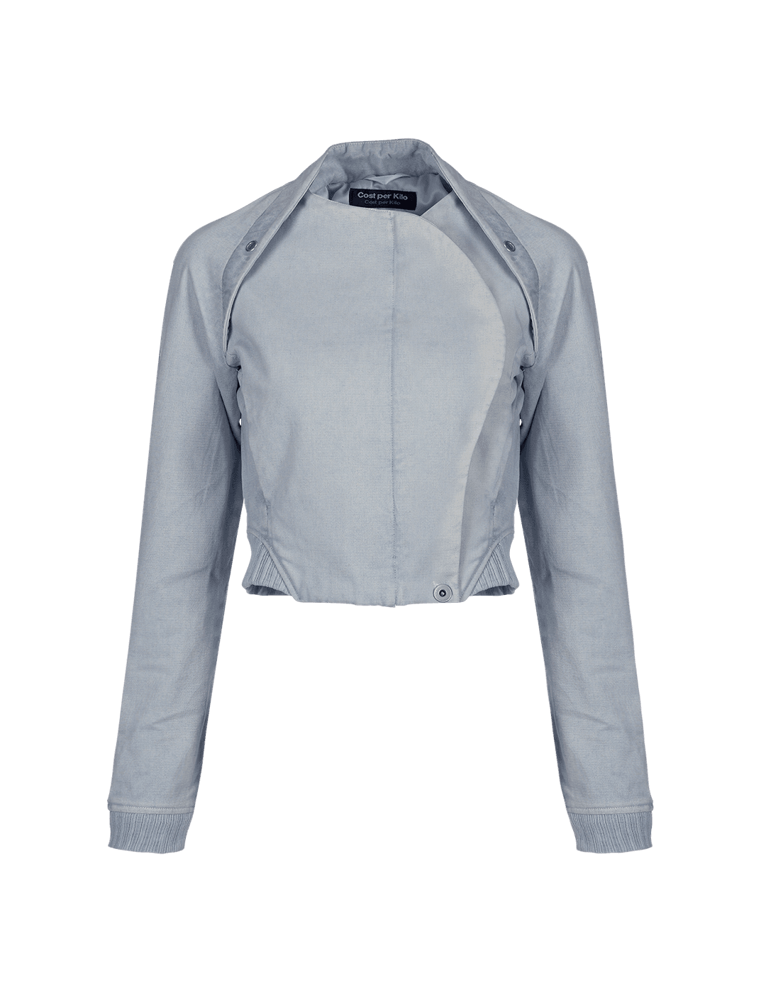 ASYMMETRY ZIP UP BLOUSON_ICE BLUE