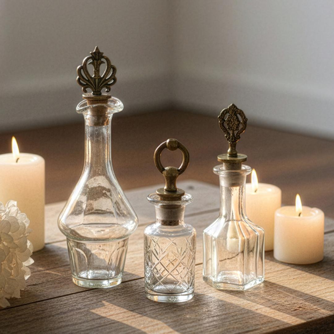 오르세 컬렉션 엔틱 유리병 보틀 신주 리드 빈티지 인테리어 소품 장식 오브제