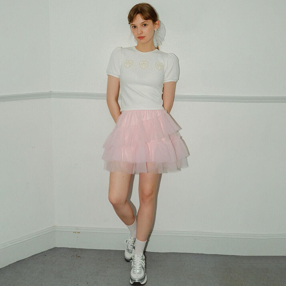 DD_Irregular mesh cake skirt
