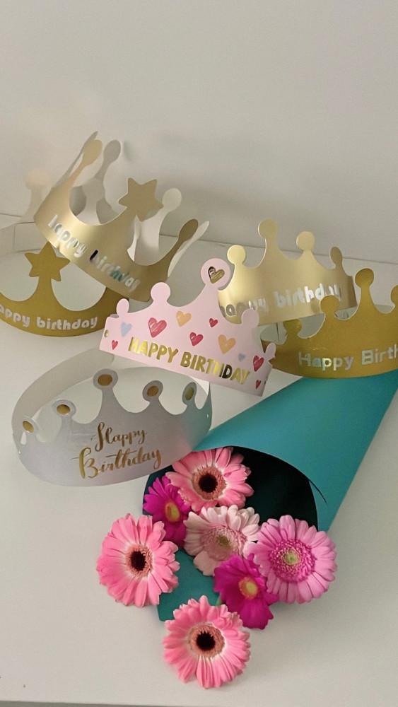 퐁마트 생일왕관 페이퍼왕관 생일파티용품 6종