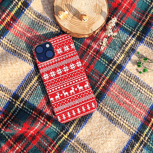무늬 패브릭 폰 케이스 : 레드 에디션