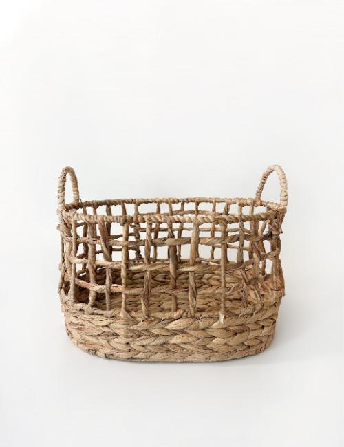 깊은 타원 해초 바구니