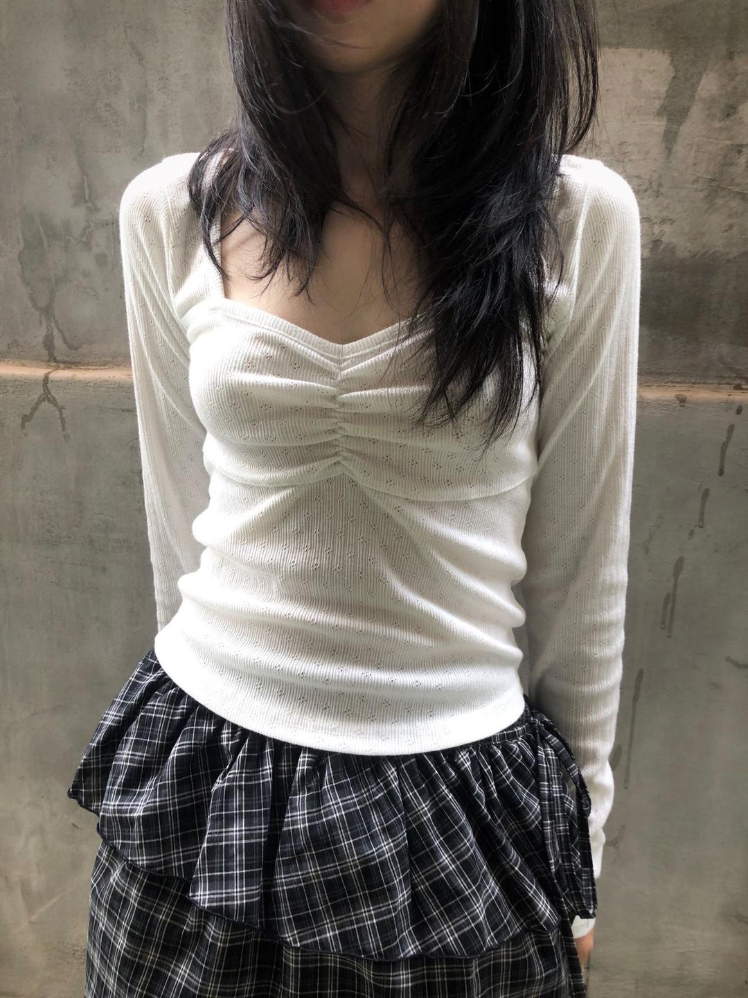 misty punching line tee (3color) / 미스티 펀칭 라인 티