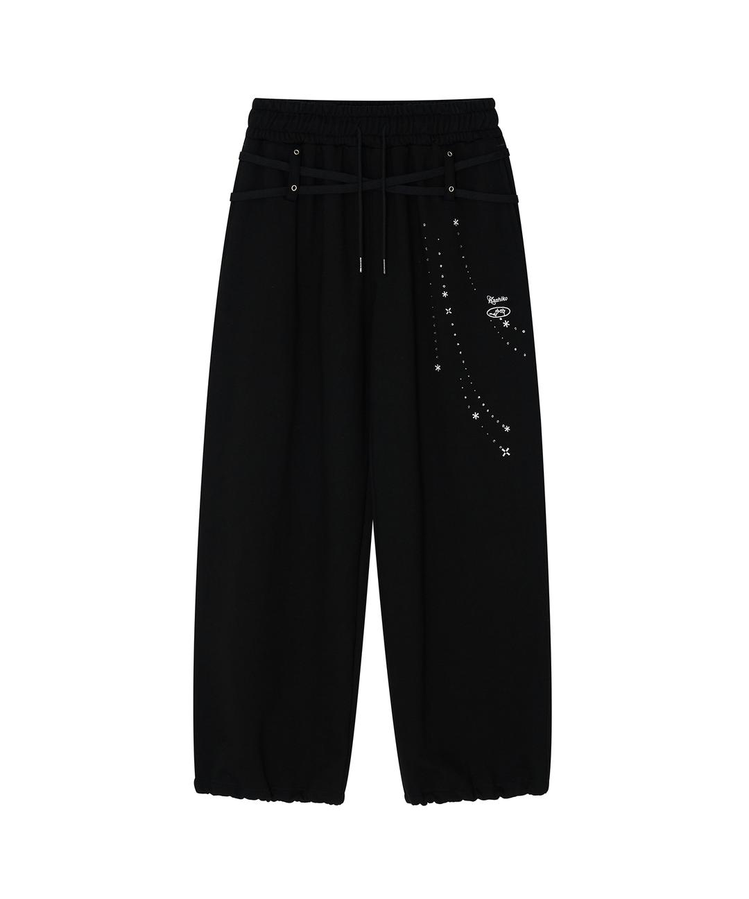 (8/20 Pre-order) Zenu Belt Sweat Pants Black