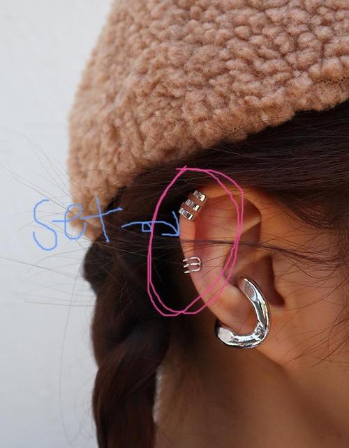 3 line earcuff 2pc=1set
