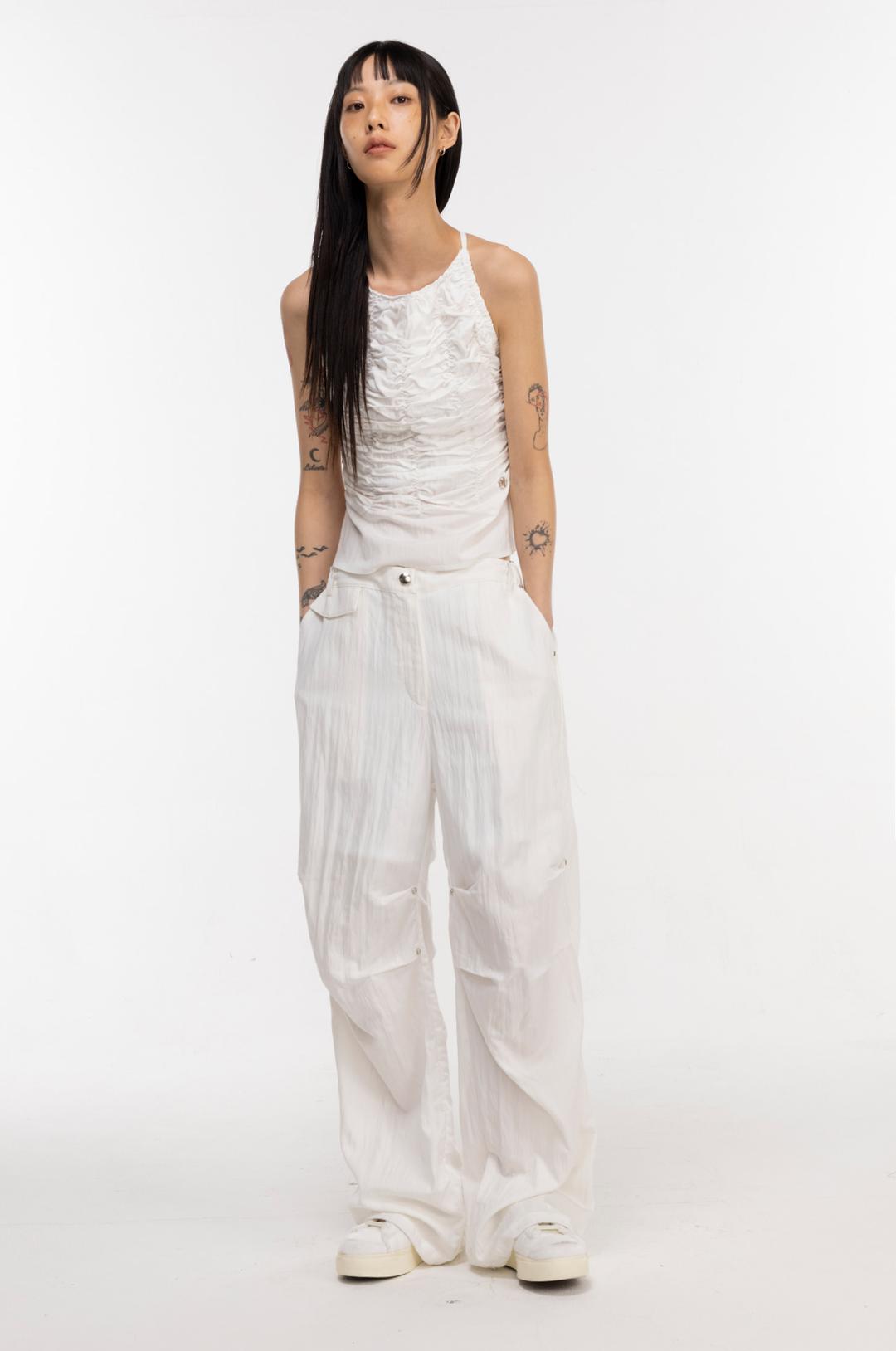 G_STUD POINT PANTS / WHITE