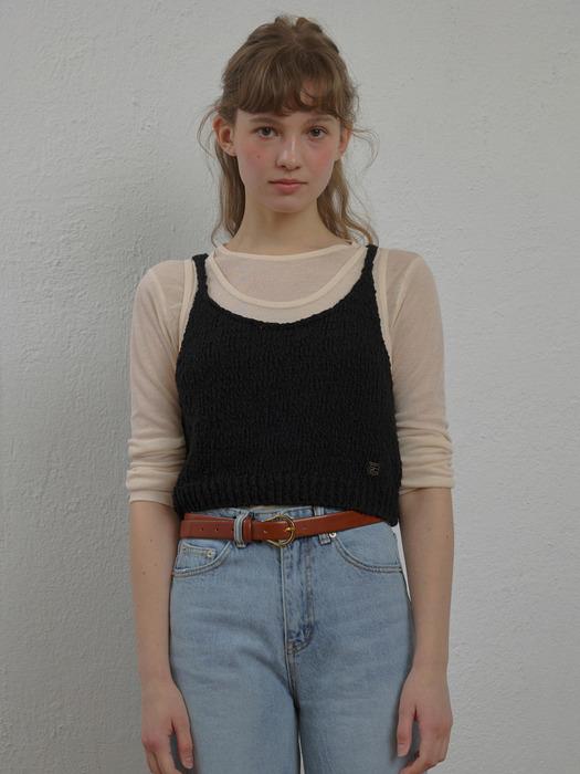 COTTON LOGO BUSTIER(BK)