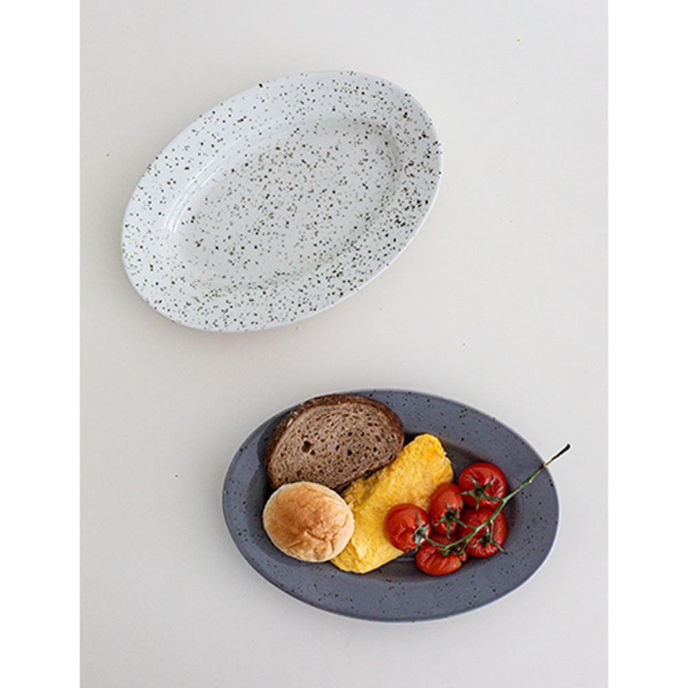 [소일베이커] 다츠 타원 접시 (2 color)