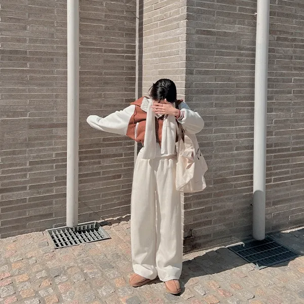 [숏,롱] 부드러운 기모 투피스 세트(후드,와이드팬츠)