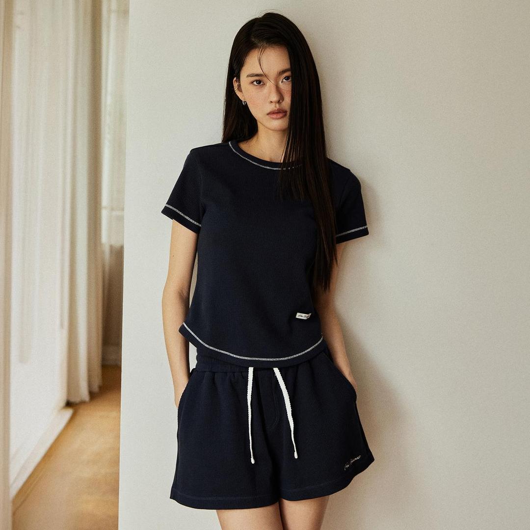 WOMEN 와플 반팔티 (SLIM FIT)