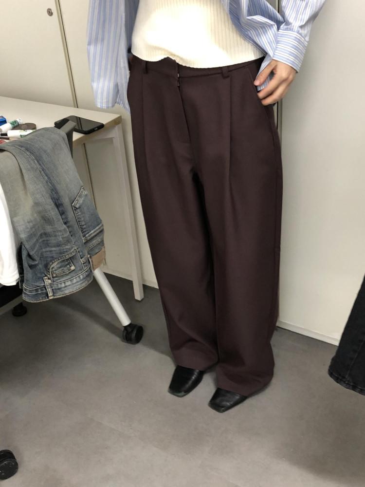 BELLA SLACKS 벨라 슬랙스 (burgundy brown)