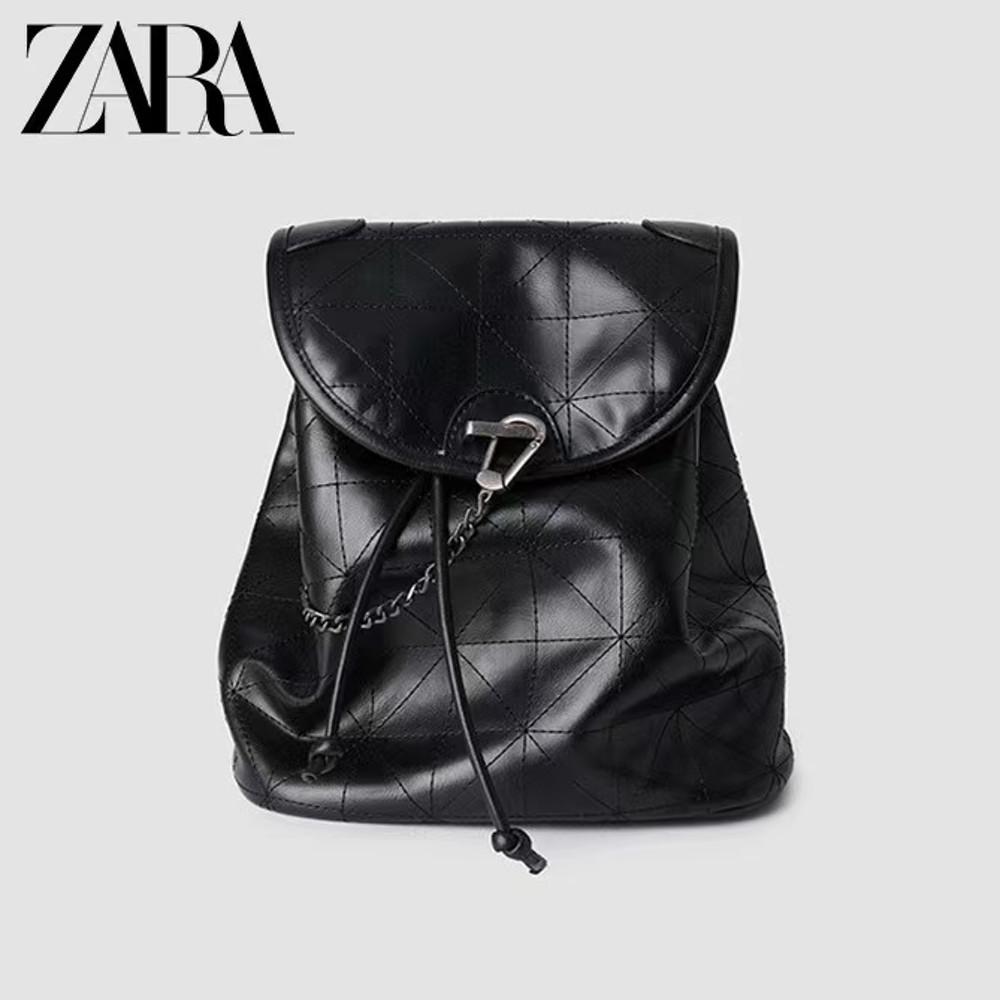 ZARA 백팩 록 소프트 레더 데일리 가방 버킷백