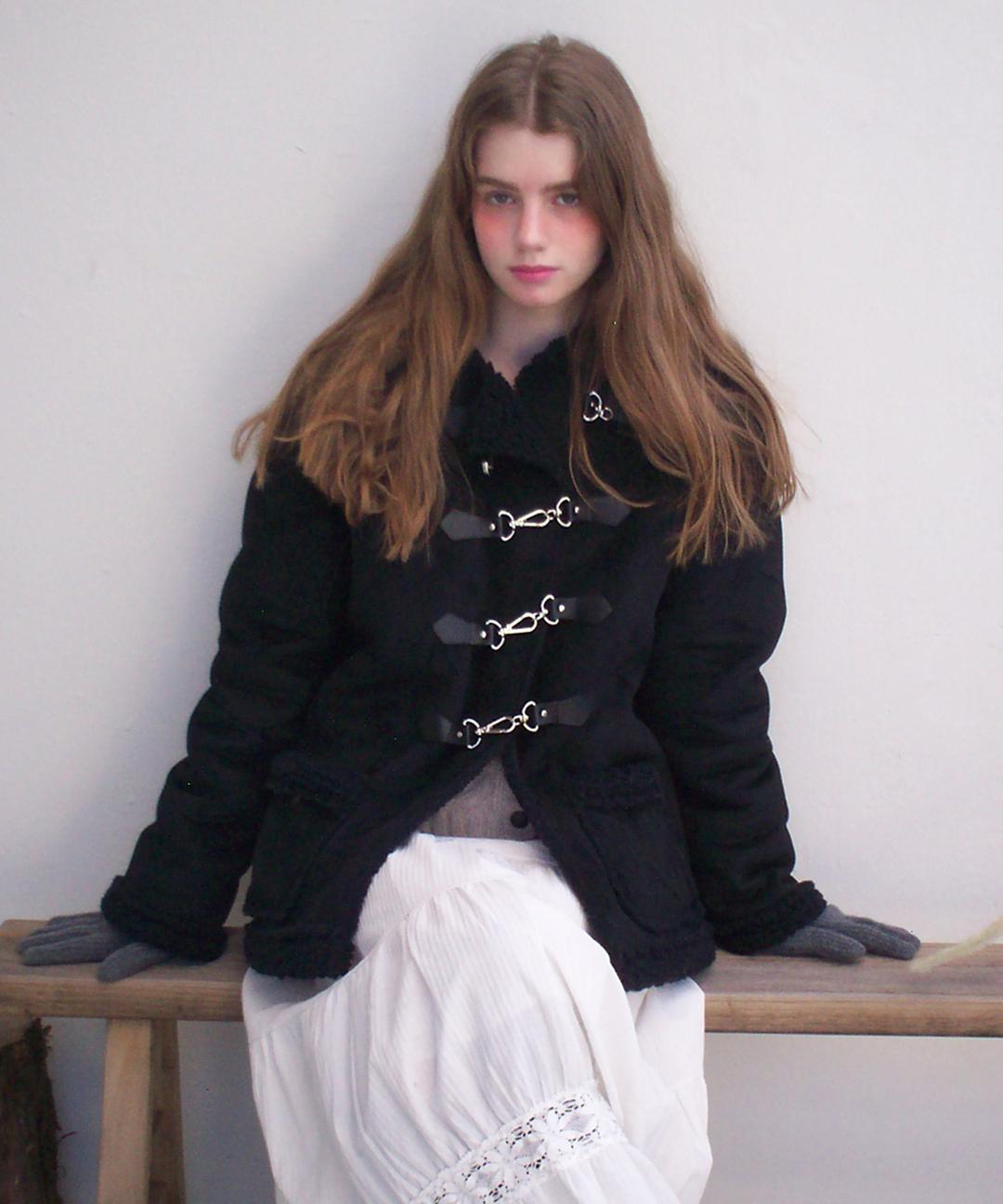 Betty shearling Mustang Jacket (Black)