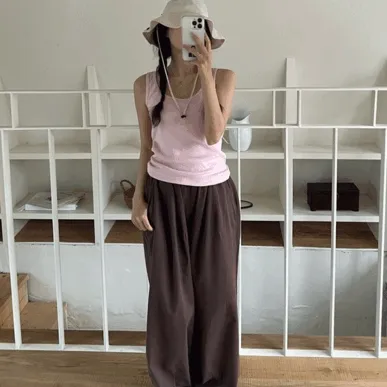 [1000장 돌파]#러브문베스트  코튼 와이드 밴딩 팬츠 (휴양지룩🌴추천아이템!)