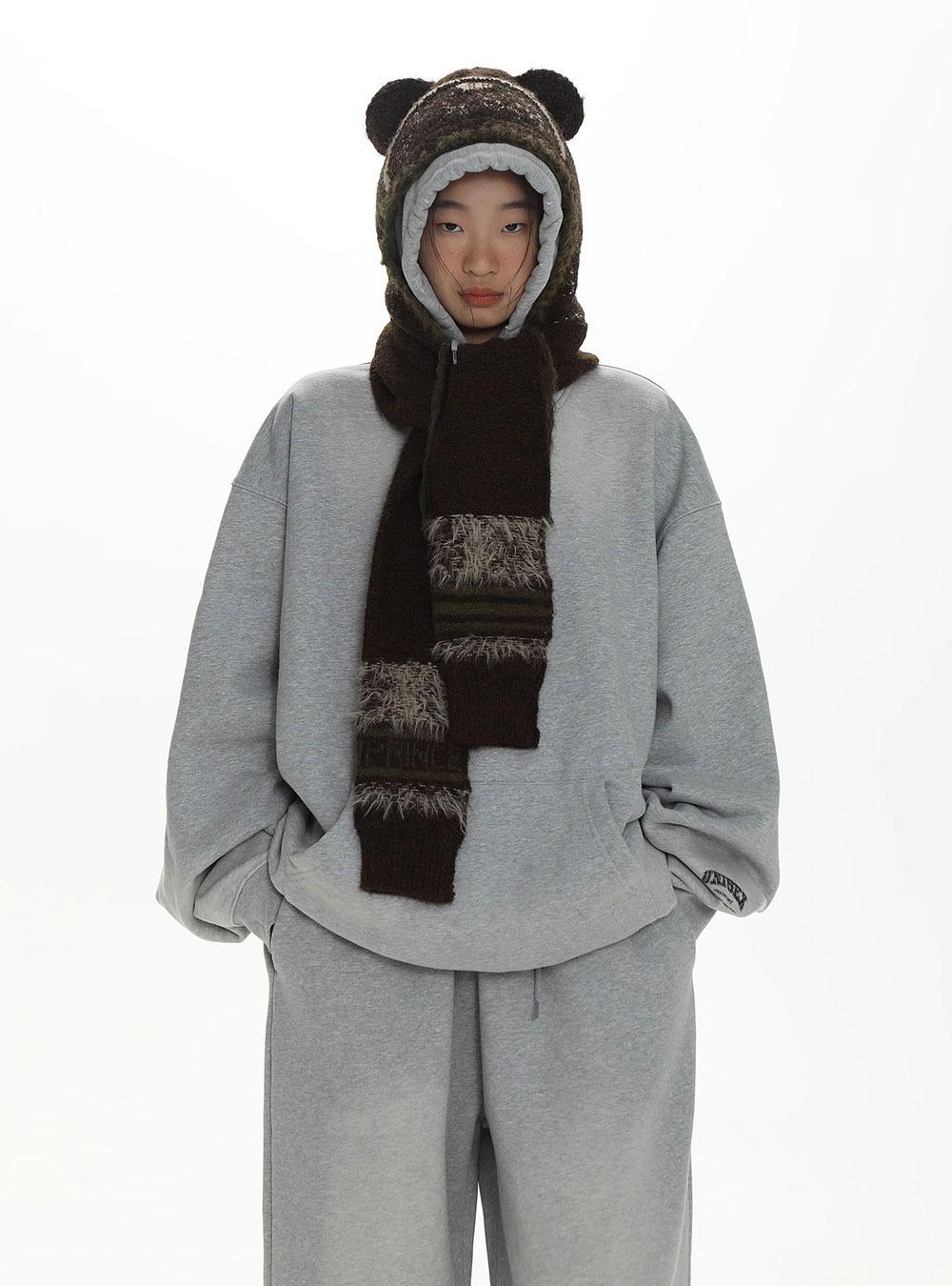 Warm Bear Ears Scarf Baraklava