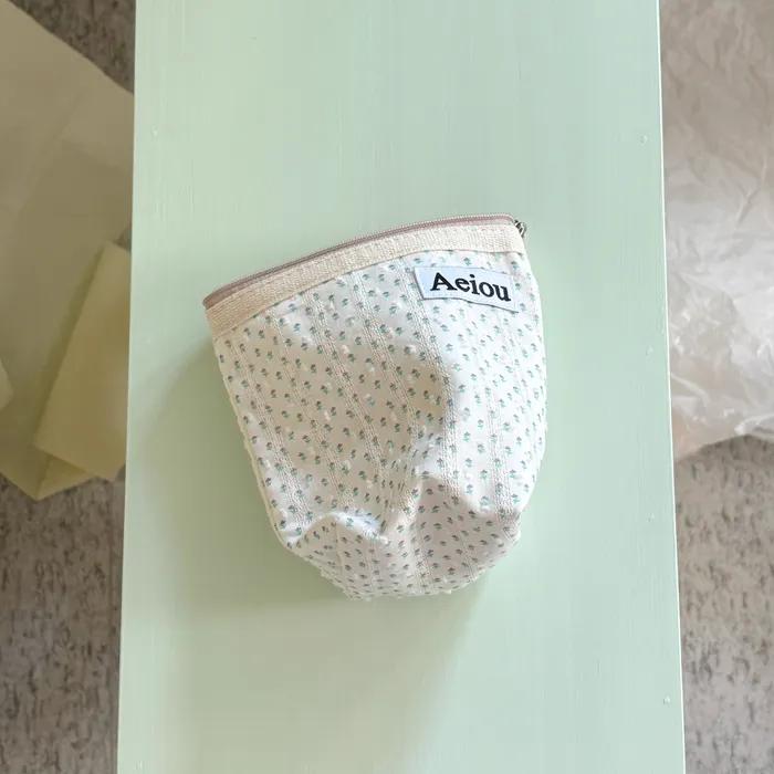 Aeiou Basic Pouch (M size) Pajama Purple Flower