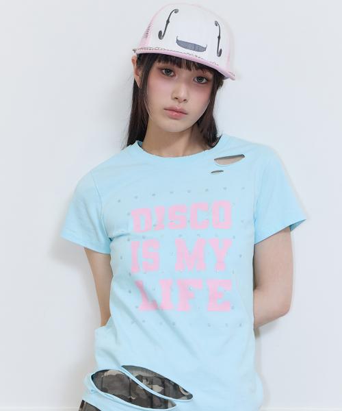 SY DISCO DAMAGE TEE(MINT)