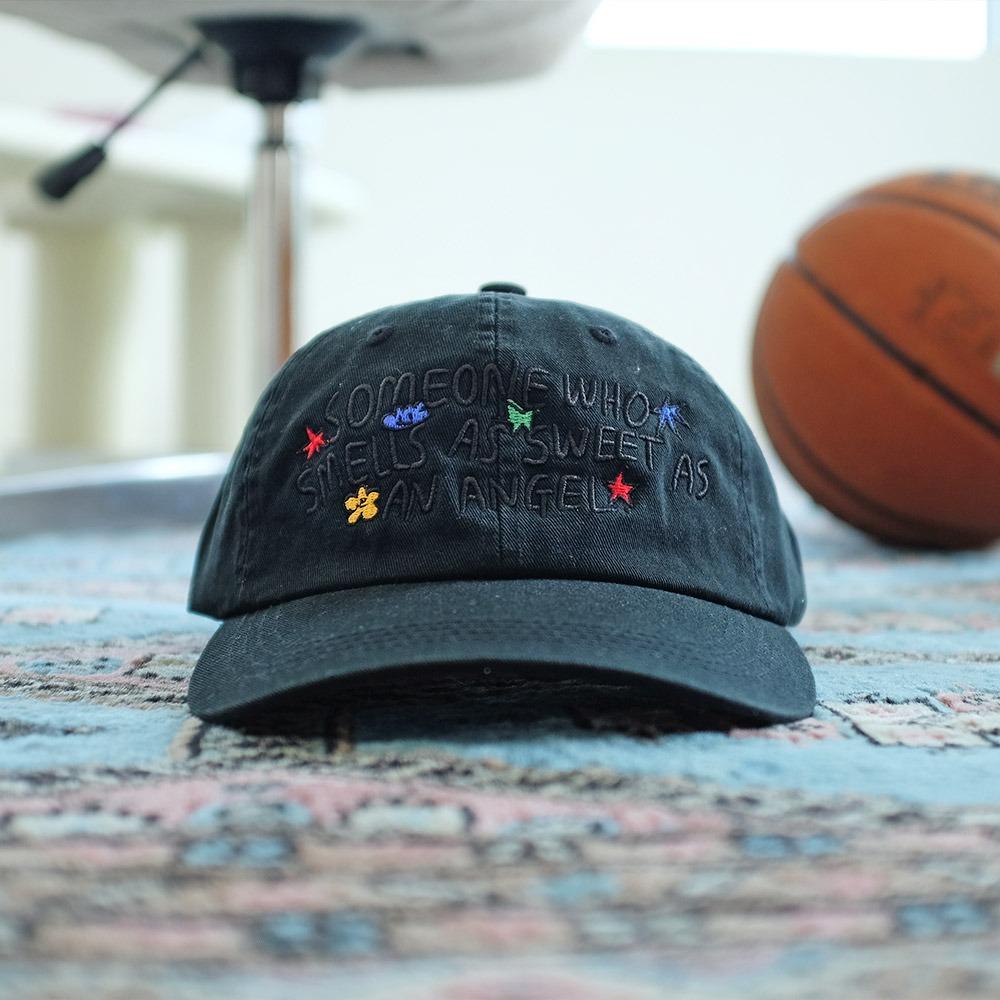 Sweet Angel 워싱 볼캡 블랙