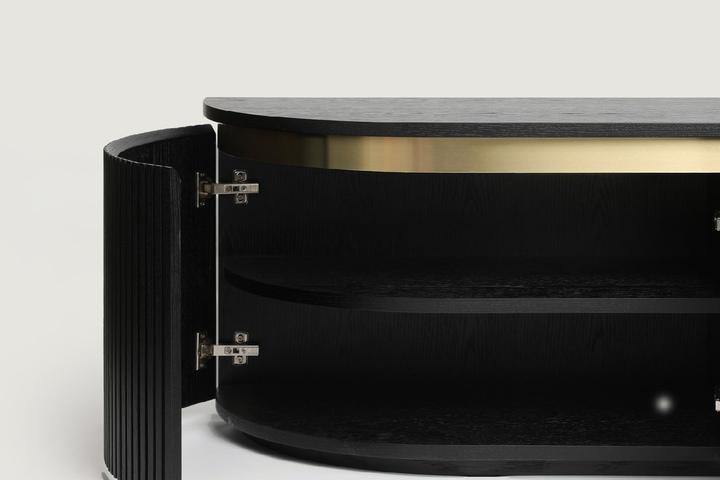 CURVED TV STAND - BLACK
