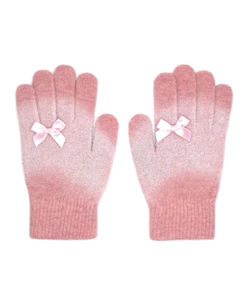 푸시캣 울 장갑 [리본 핑크]
