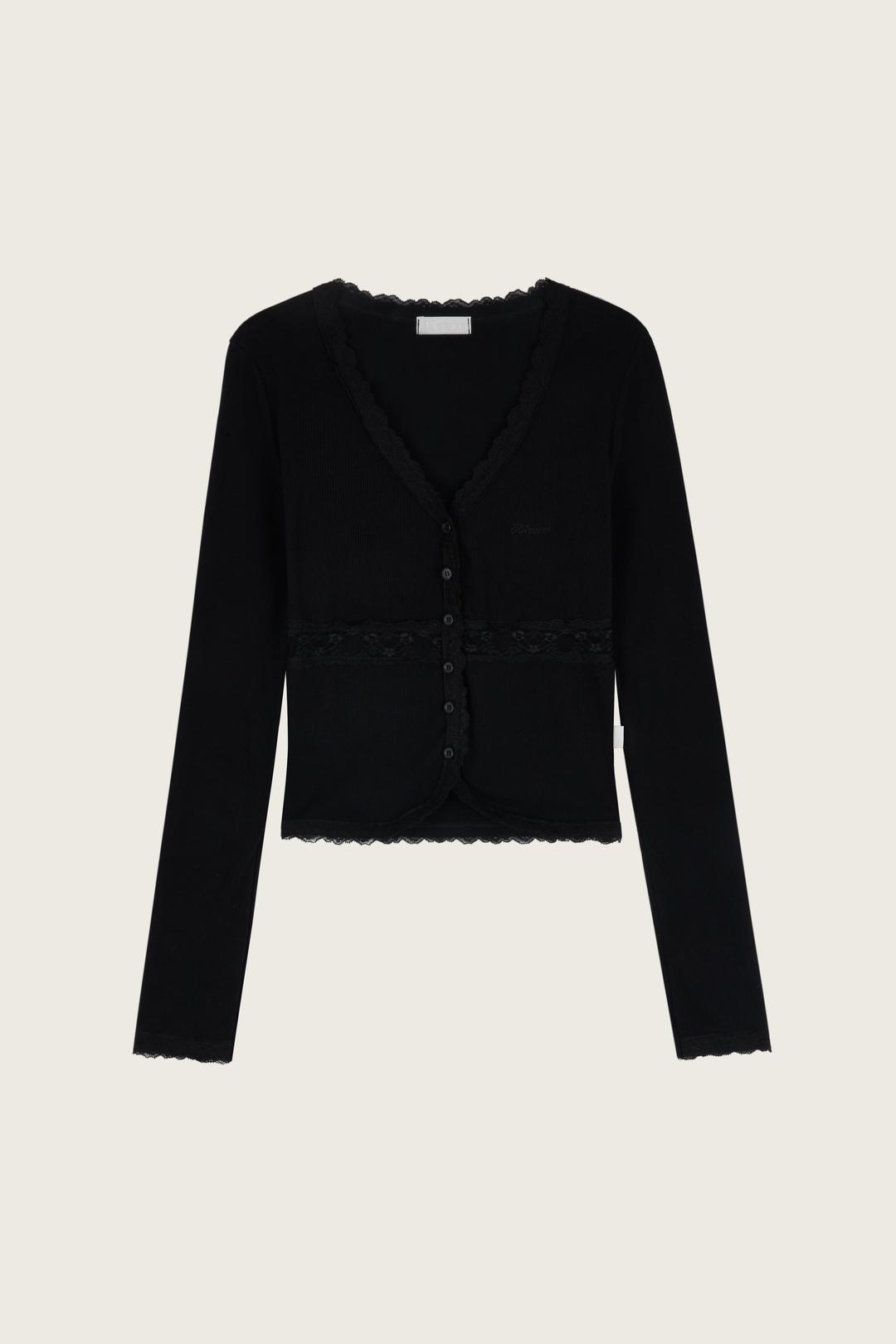 Sugarmist Lace Cardigan, Black