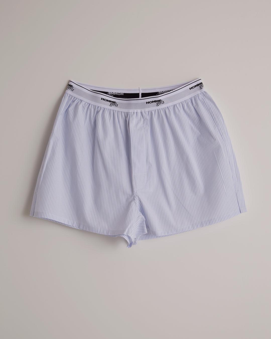 Mini Stripe Boxer Shorts - Small / White Stripe