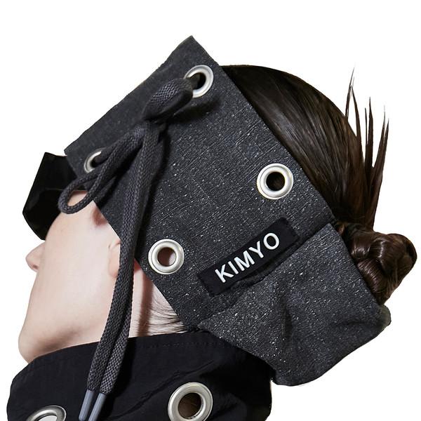 CORSET WASHED DENIM HEADBAND