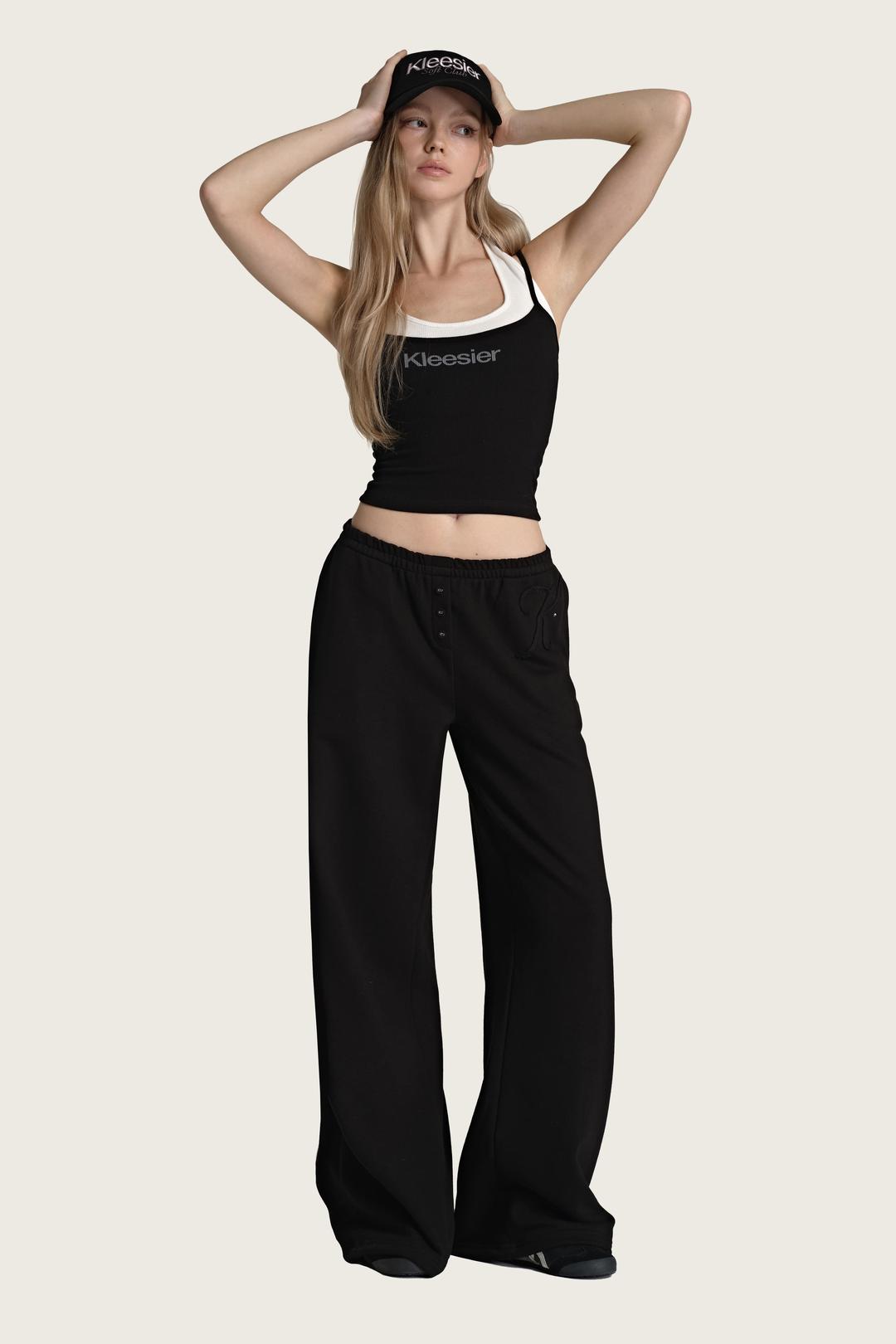 Soft layered sleeveless, Black