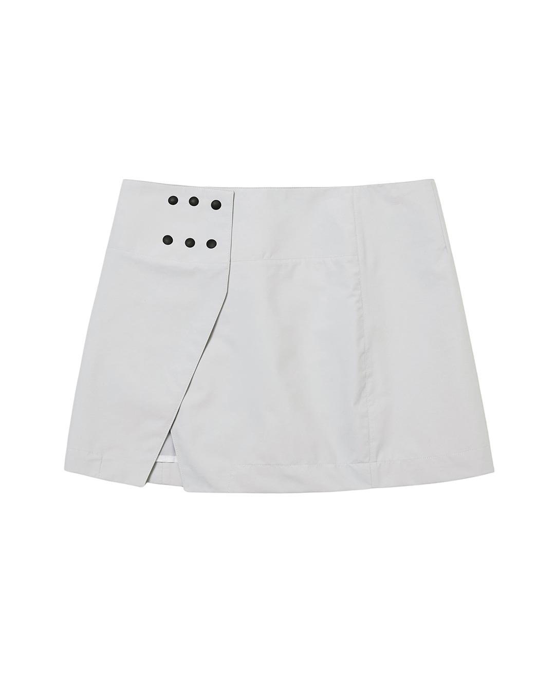 MINI WRAP SKIRT (Light Grey)