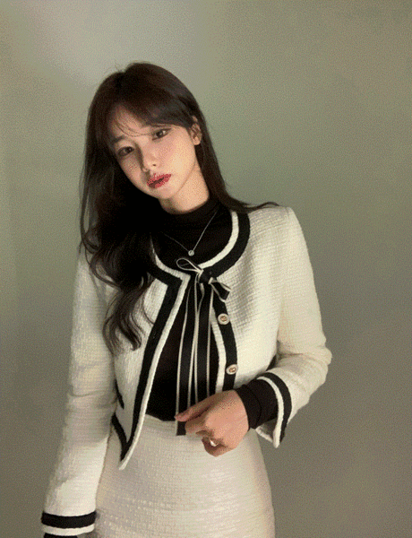 [delight made] 리본 트위드 세트