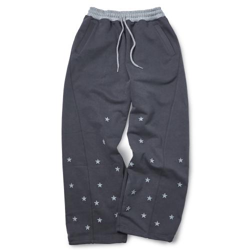 Star Applique Sweatpants (BLACK)