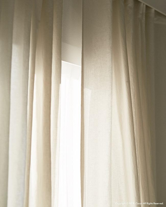 Cloud linen curtain [Ivory]
