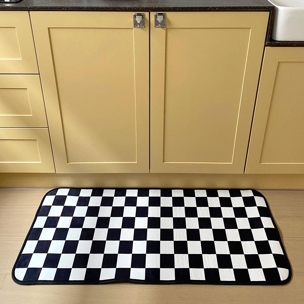 체커보드 현관 욕실 주방매트 45*115 (4 color)