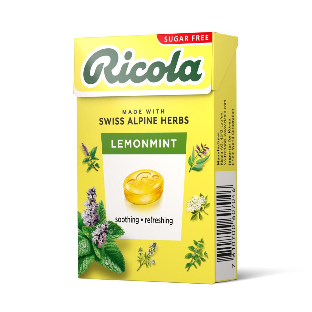 리콜라 스위스 허브 캔디 레몬민트 40g [원산지:스위스]