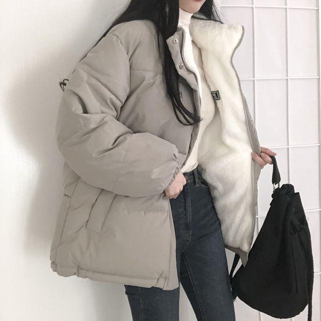 [리버시블/ M~XL까지] 양털안감 고퀄리티 부드러운 양면 양털 숏패딩 점퍼 양털 후리스_레이즈영