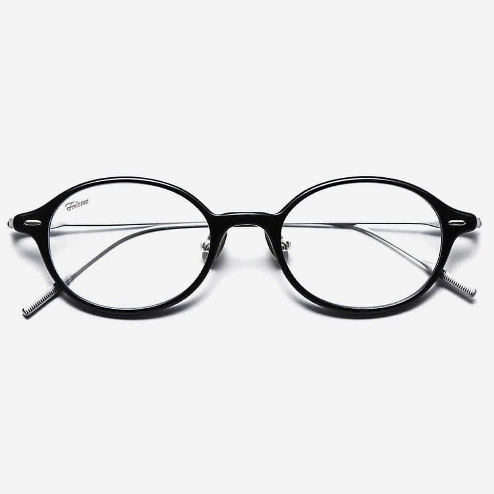 페이크미 케이트 KATE BSV 블랙 실버 여자 남자 티타늄 뿔테 라운드 안경