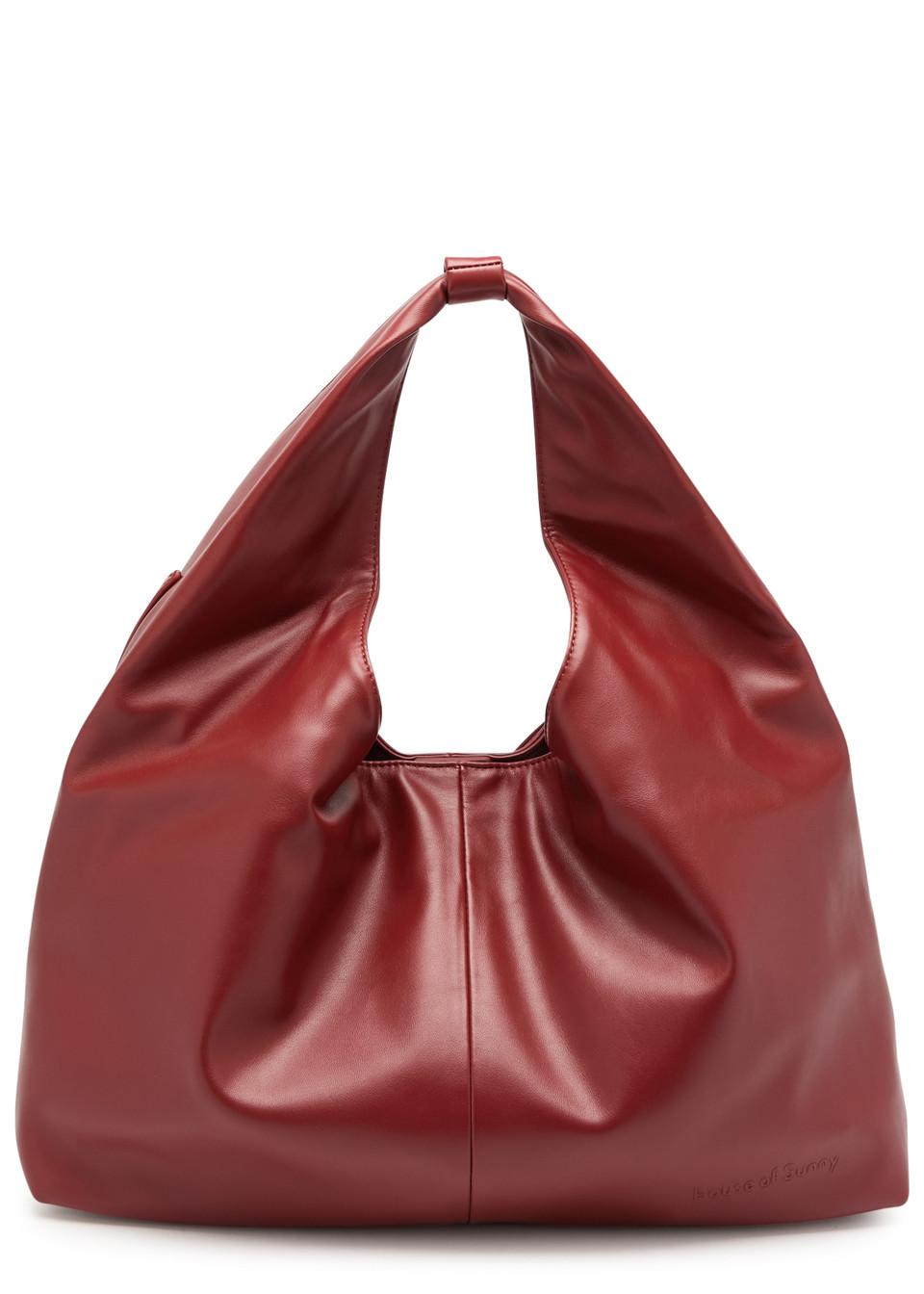 빅 슬링 인조 가죽 숄더 백