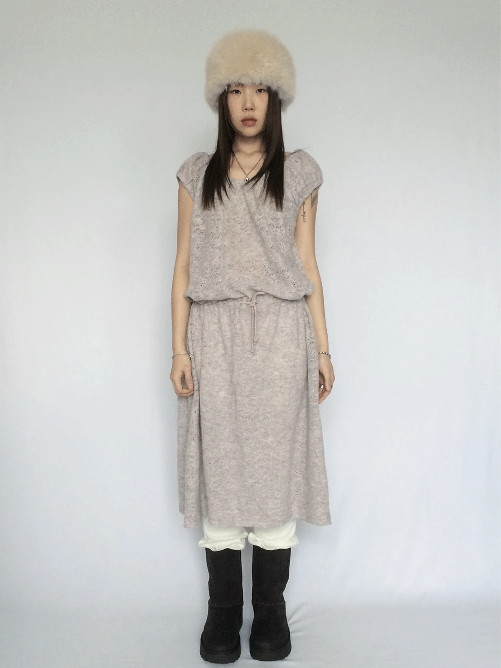 lace flower layered long onepiece 레이스 플라워 레이어드 롱원피스