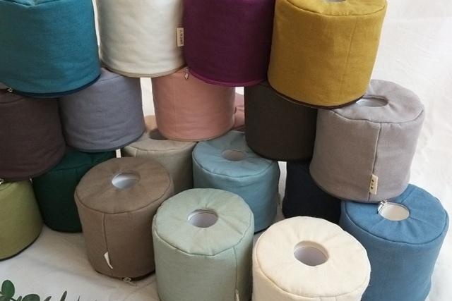 린넨 휴지케이스 두루마리 원형티슈커버 컬러 17종