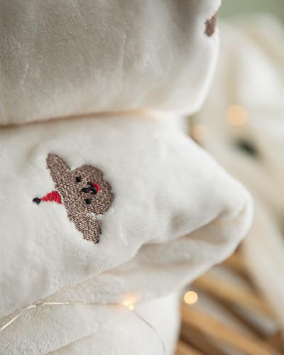 극세사 자수 담요 블랭킷 푸들