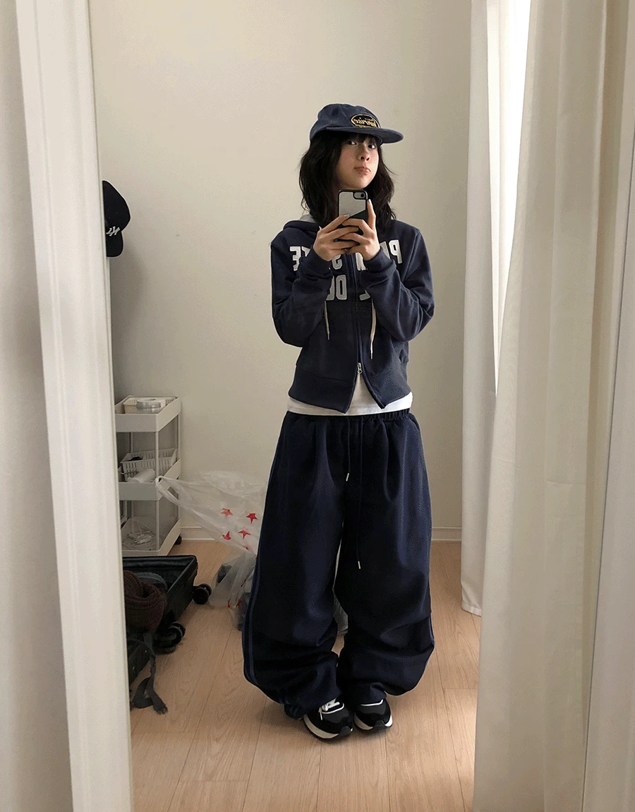 스테이트 배색 후드집업 (4color)