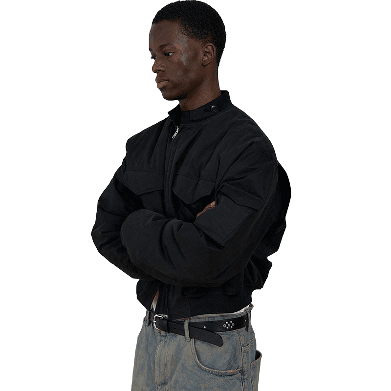 [DBETTER] TWO POCKET CROPPED MA-1 (BLACK) - DBETTER | 리켓