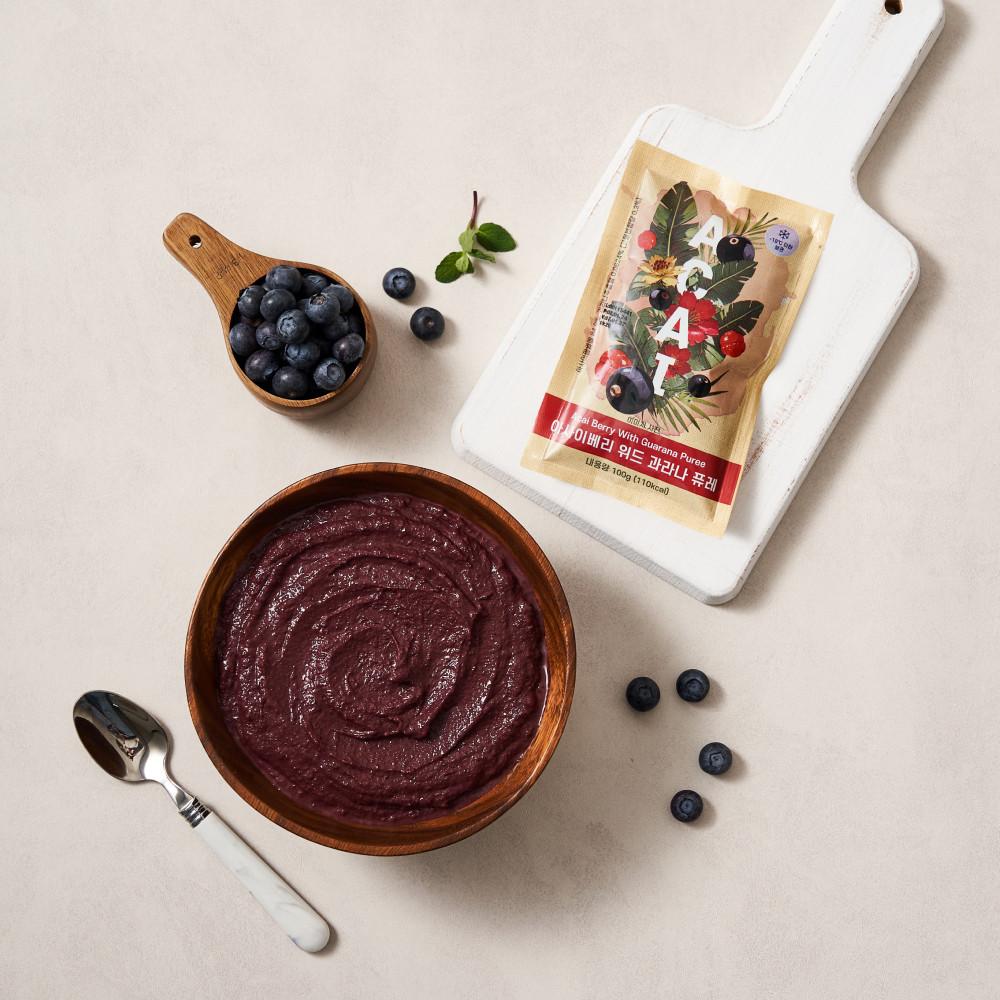 [100g X 6개] 브라질산 아사이베리 위드 과라나 개별포장 아사이베리 간편한 아사이볼 냉동퓨레