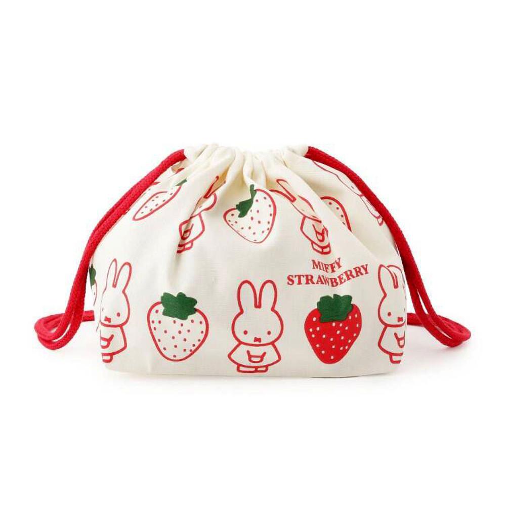 miffy 미피 캐릭터 딸기 시리즈 빅 조리개 파우치
