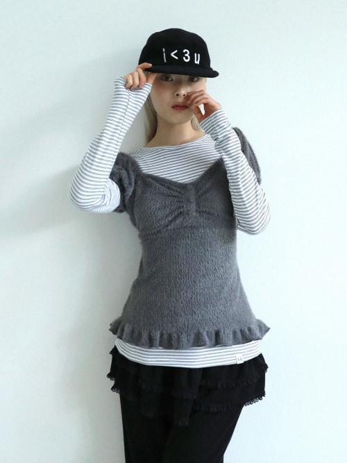 씬 스트라이프 티셔츠(화이트)