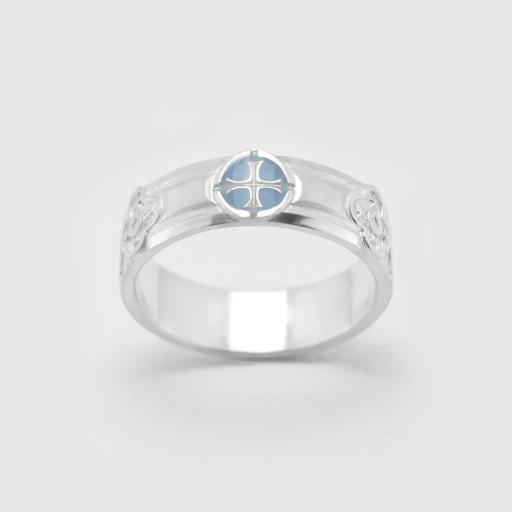 크로스 로자리 커플링(남성용)_ sky blue