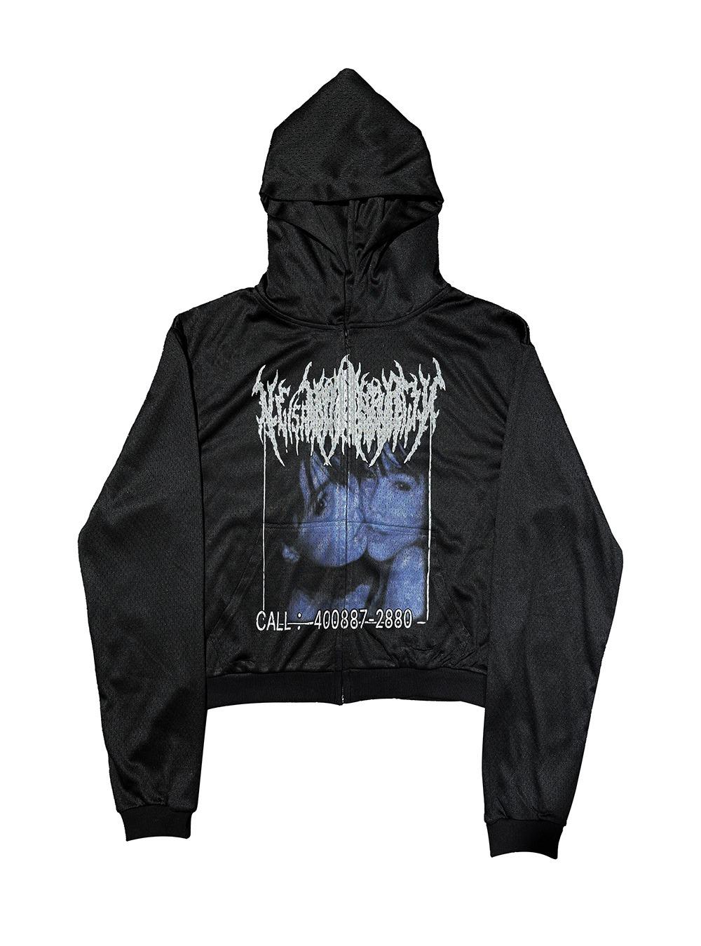 OPIUM Double Mesh Zip-Up Hoodie