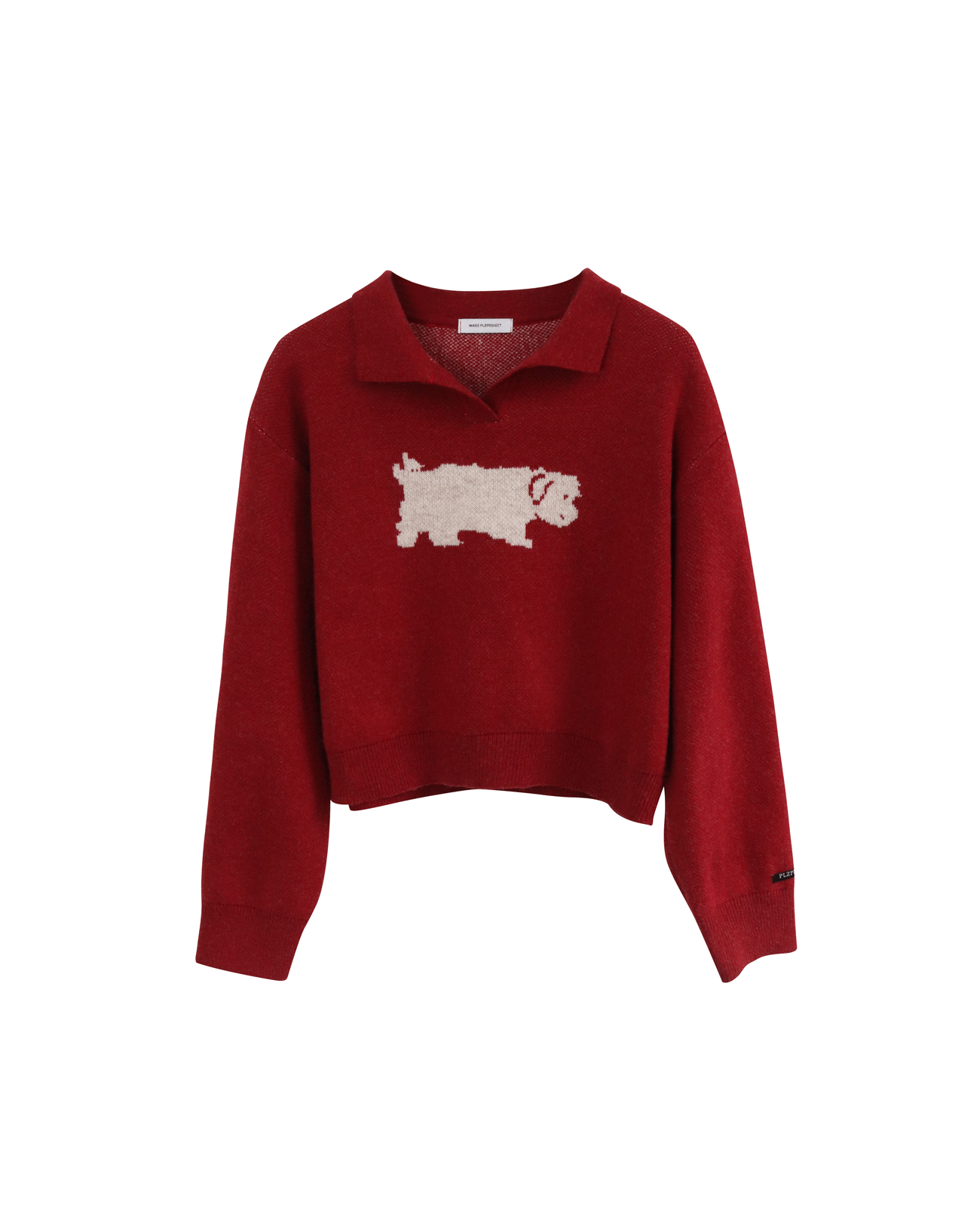 [PLZPROJECT]MY PUPPY KNIT_BRICK